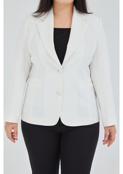 Atelier Kadın Büyük Beden Düğmeli Klasik Ceket fiyatları