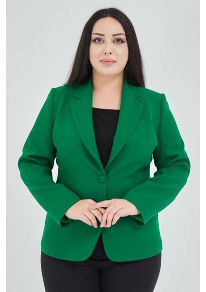 Atelier Kadın Büyük Beden Düğmeli Klasik Ceket fiyatları