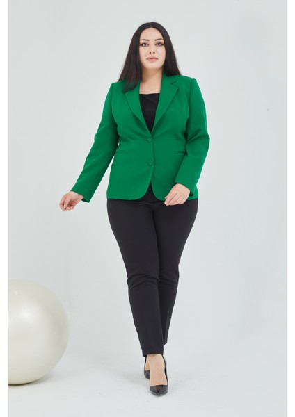 Atelier Kadın Büyük Beden Düğmeli Klasik Ceket modelleri