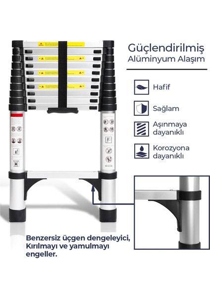 Paslanmaz Çelik Katlanır Merdiven 3.9 Metre modelleri