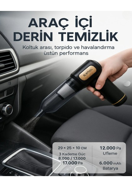 Kablosuz Süpürge & Toz Üfleyici – 17.000PA Çekim Gücü, 12.000PA Üfleme Gücü, Çoklu Başlık Seti fırsatları