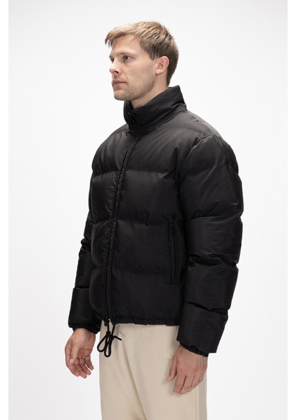 Amsterdam Si̇yah Puffer Kapüşonlu Erkek Mont fiyatları