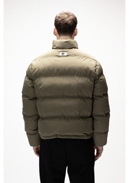 Amsterdam Haki̇ Puffer Kapüşonlu Erkek Mont modelleri