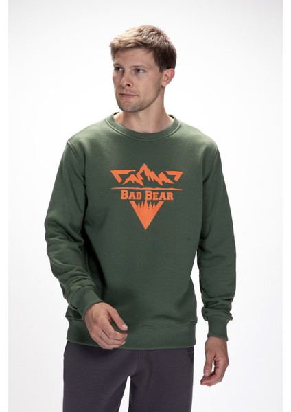 Mountain Soluk Yeşi̇l Crewneck Erkek Baskılı Sweatshirt indirimleri