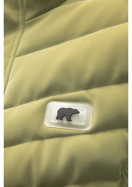 Barcelona Soluk Yeşi̇l Puffer Kapüşonlu Erkek Mont fırsatları