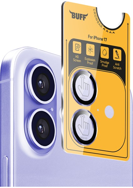 Buff iPhone 17 Metal Kamera Lens Koruyucu Purple