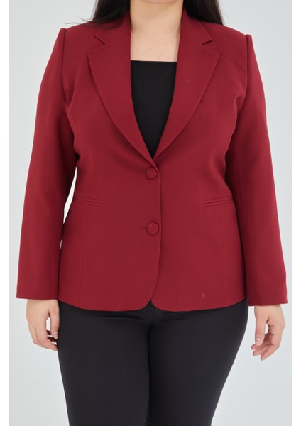 Atelier Kadın Büyük Beden Düğmeli Klasik Ceket fırsatları