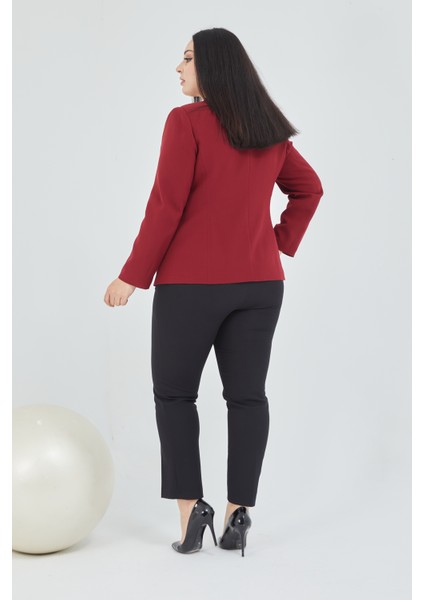 Atelier Kadın Büyük Beden Düğmeli Klasik Ceket