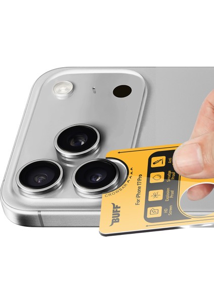 Buff iPhone 17 Pro Metal Kamera Lens Koruyucu Silver fırsatları