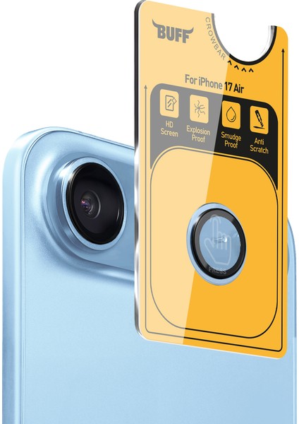 Buff iPhone Air Metal Kamera Lens Koruyucu Light Blue
