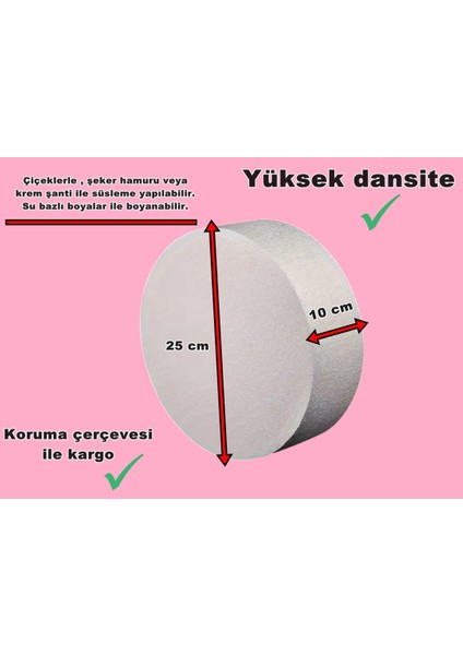 Strafor Köpük Maket Pasta 25X10CM fiyatları