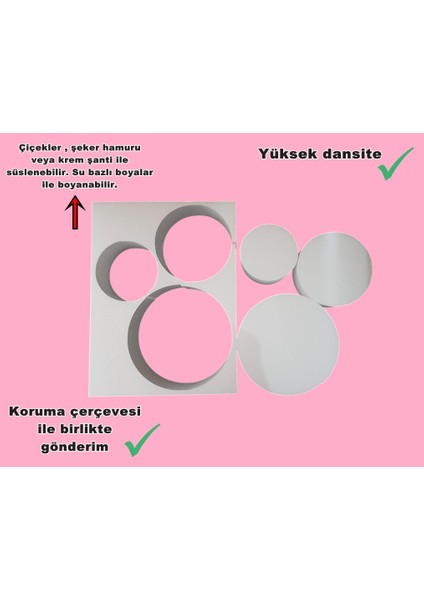 Strafor Köpük 2 Katlı Maket Pasta (Alt Taban Hediyeli) indirimleri