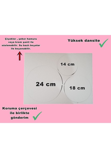 Strafor Köpük 2 Katlı Maket Pasta (Alt Taban Hediyeli)