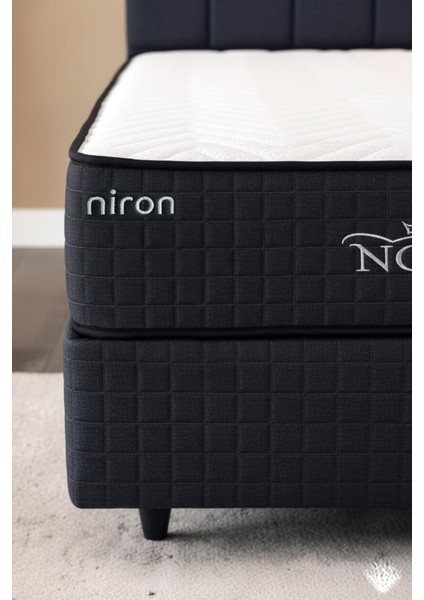 Nova Yatak 180X200 Çift Kişilik - 25 cm Paket Yaylı Ortopedik, Orta Sert, Antrasit, Pamuklu Kumaş fiyatları