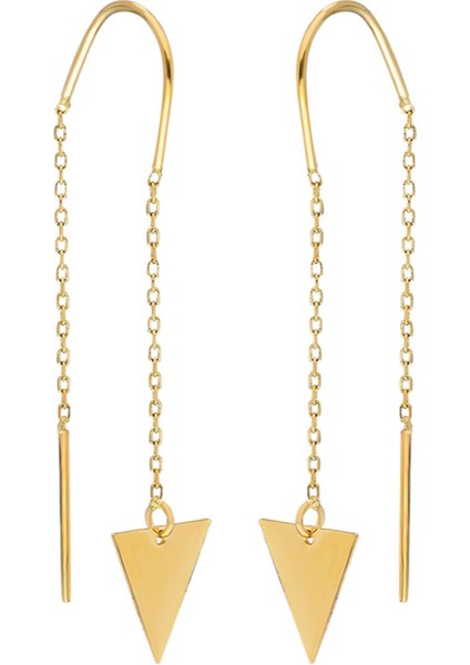 Sallantılı Üçgen Küpe