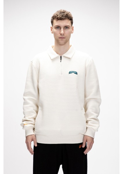Diez Marshmallow Yarım Fermuarlı Erkek Sweatshirt