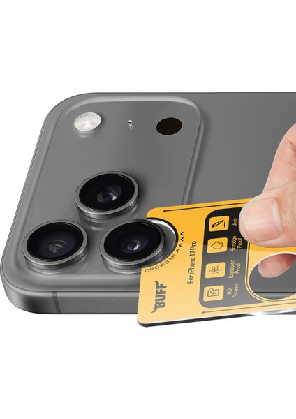 Buff iPhone 17 Pro Metal Kamera Lens Koruyucu Gray fırsatları