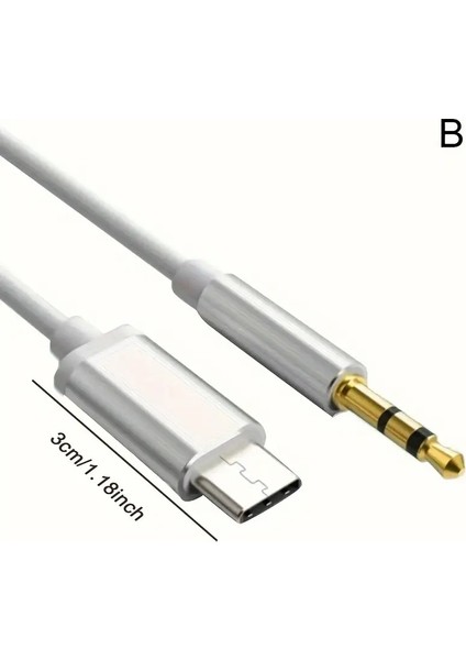 3.5 mm Jack Aux Ses Tpe-C Kablosu Tip C'den 3.5 mm Jack Adaptör Kablosu Hoparlörler Araç Telefon Aksesuarları USB C Adaptör Kablosu 1m fiyatları
