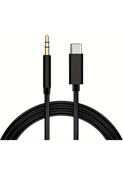 3.5 mm Jack Aux Ses Tpe-C Kablosu Tip C'den 3.5 mm Jack Adaptör Kablosu Hoparlörler Araç Telefon Aksesuarları USB C Adaptör Kablosu 1m modelleri