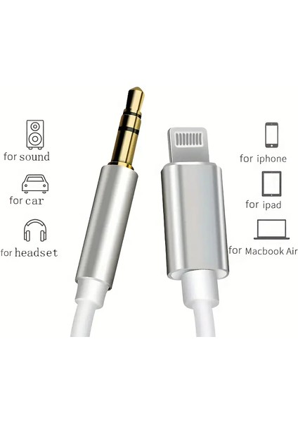 Araba Için iPhone Aux Kablosu, 3.5mm Ses Kablo, iPhone 12/11/xs/xr/x/8/7/6/5 Uyumlu, Ev Stereo/kulaklık, Tüm Ios Destekler (1 Paket - 3.3ft), Şık Tasarım, Güçlendirilmiş Bağlant