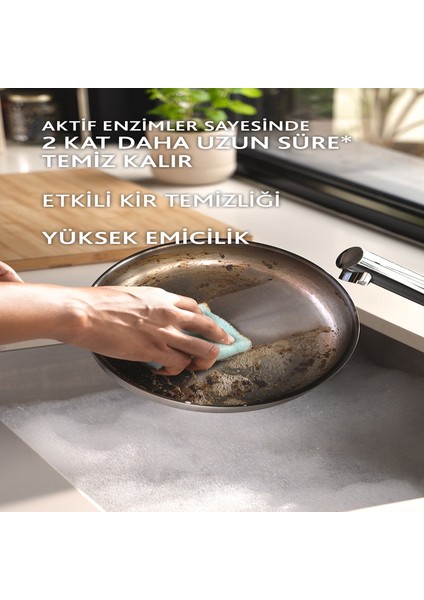 12 Paket 3'lü Pro Clean Oluklu Bulaşık Süngeri fırsatları