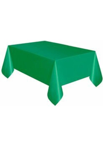 Yeşil Renk Kullan At 120X180 cm Doğum Günü Partisi Için Tek Kullanımlık Düz Plastik Masa Örtüsü