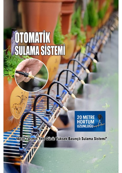 360 Derece Dönebilen 20 Metre Sulama Sistemi
