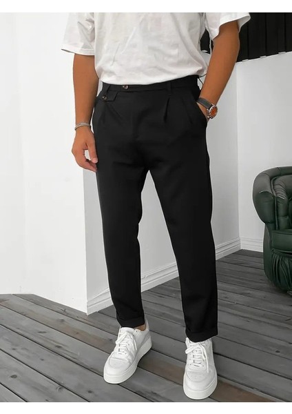 Erkek Belden Düğmeli Cepli Dokuma Pantolon fiyatları