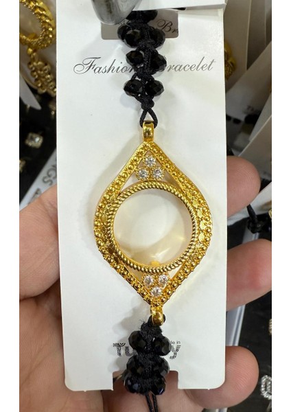 Çeyrek Takılan Altın Kaplama Kristal Taşlı Bileklik M5