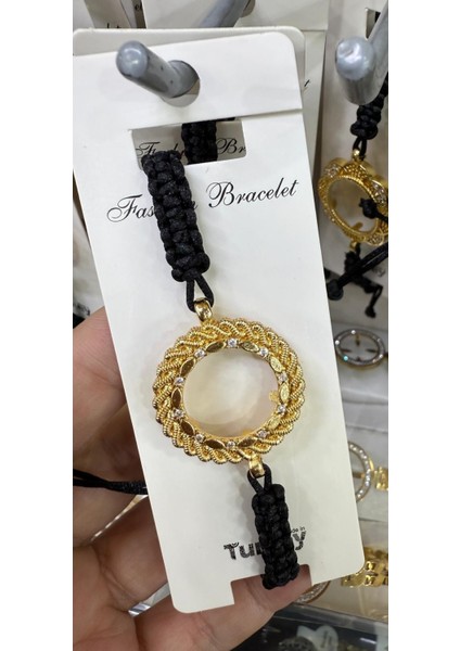 Çeyrek Takılan Altın Kaplama Ip Örgülü Bileklik M8