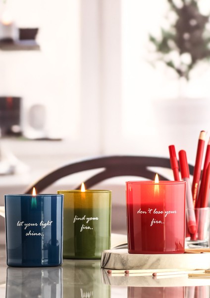 Pure Pastel 3'lü Set Vanilya Kokulu Mum 450gr.