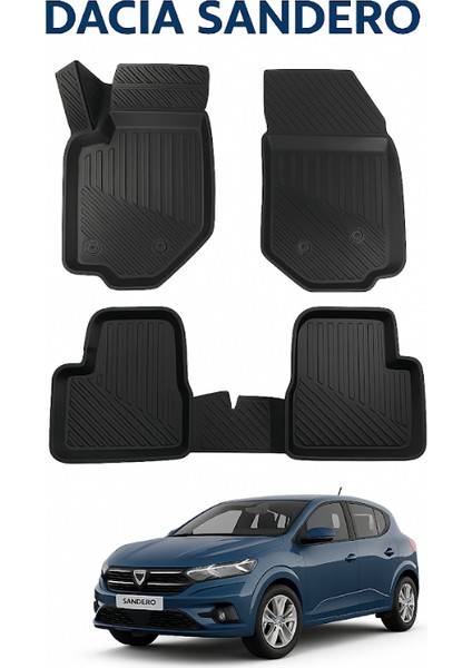 Dacia Sandero Stepway 2021+ Araca Özel 3D Havuzlu Paspas Bardaksız fiyatları