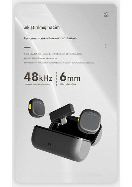 Kablosuz Ikili Yaka Yayın Mikrofonu | Profesyonel - Şarj Kutulu | Yankı & Müzik Modu | Uzun Pil Ömrü indirimleri