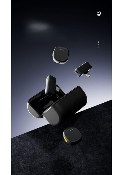 Kablosuz Ikili Yaka Yayın Mikrofonu | Profesyonel - Şarj Kutulu | Yankı & Müzik Modu | Uzun Pil Ömrü