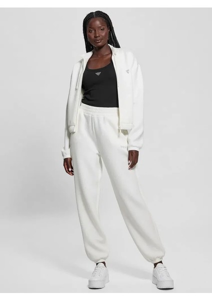 Cecilia Kadın Beyaz Aktif Scuba Sweatshirt V4BQ14K7UW2-G018