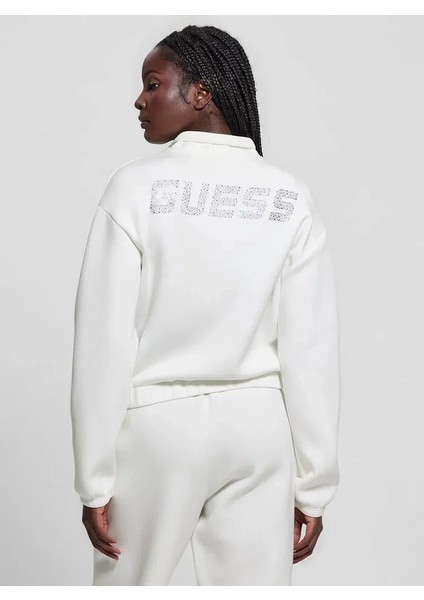 Cecilia Kadın Beyaz Aktif Scuba Sweatshirt V4BQ14K7UW2-G018 fiyatları