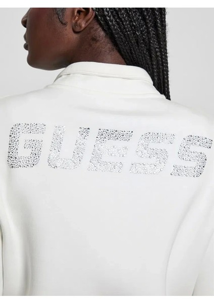 Cecilia Kadın Beyaz Aktif Scuba Sweatshirt V4BQ14K7UW2-G018 fırsatları