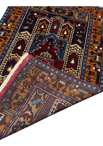 El Dokuma Sıfır Yahyalı Namazlık 80X125 Kök Boya Yün Seccade indirimleri