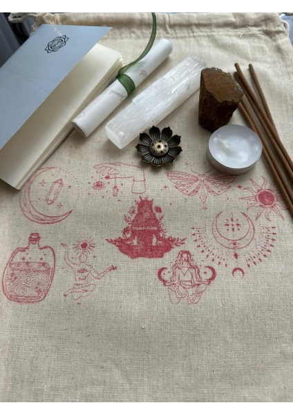 Başarı & Odak Ritüel Seti | Kaplan Gözü & Selenit Taşı, Everest Tütsü, Meditasyon Koleksiyon Çantası modelleri