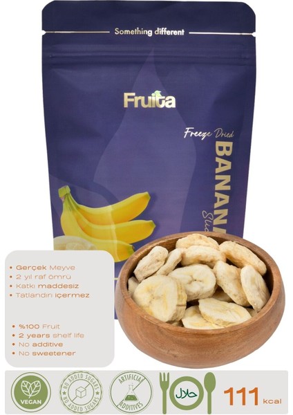 Dilim Muz Dondurularak Kurutulmuş Meyve 30GR Sağlıklı Atıştırmalık Freeze Dried