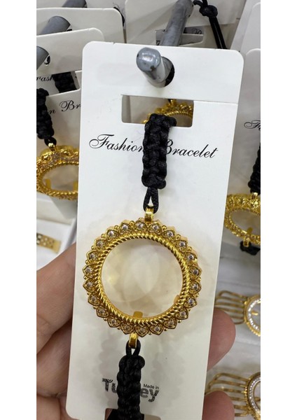 Çeyrek Takılan Altın Kaplama Ip Örgülü Bileklik M3