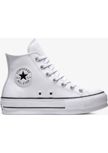 Chuck Taylor All Star Lift Hi Deri Unisex Beyaz SNEAKER.102