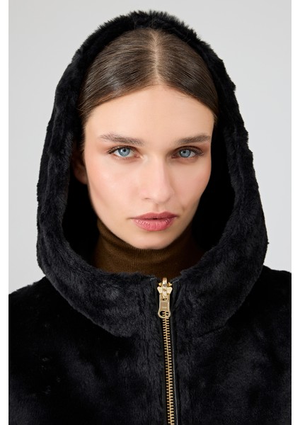 Gardena Kadın Siyah Çift Taraflı Teddy Mont 24WGD5241FF