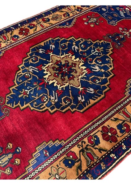 El Dokuma Yahyalı Halısı 121X235 Kök Boya Lacivert Yün Halı modelleri