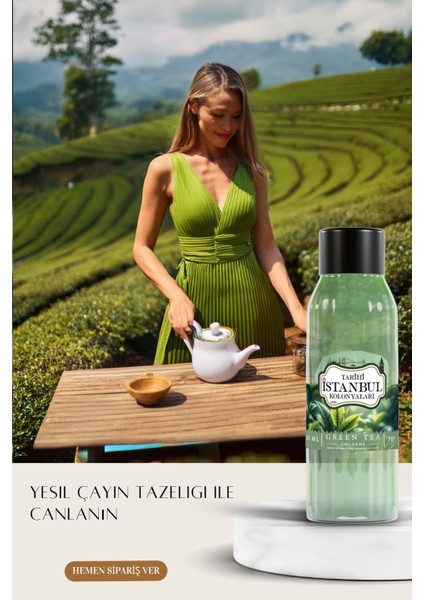 Yeşil Çay Kolonyası - Doğanın Tazeliği 200 ml - Özel Tarihi Istanbul Koleksiyonu - fırsatları