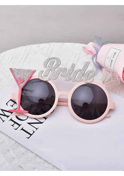Kadeh Figürlü Parti Gözlüğü Bride To Be Yazılı Bekarlığa Veda Partisi Gözlük Pembe indirimleri
