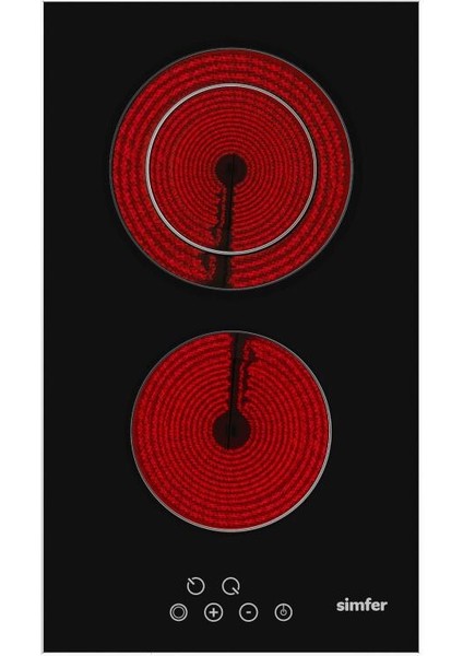 3045 2 Gözlü Elektrikli Set Üstü Siyah Cam Ocak modelleri