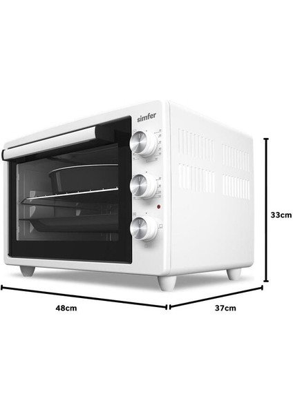 3420 Beyaz 34 Litre Statik Midi/Mini Fırın