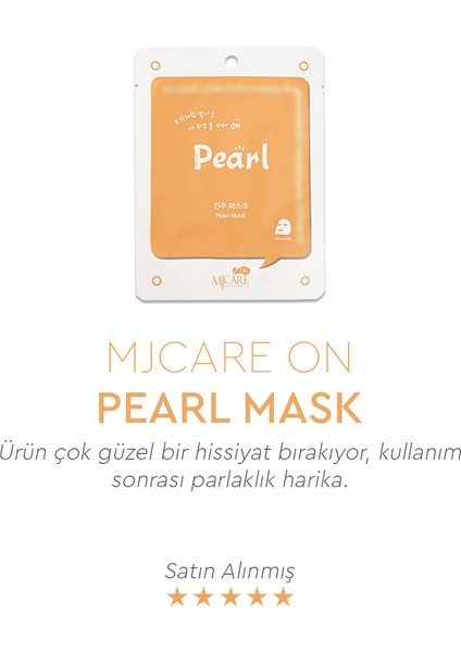 On Pearl İnci Özlü Nemlendirici ve Canlandırıcı Yüz Maskesi 5'li Paket – Parlak ve Pürüzsüz Cilt İçin