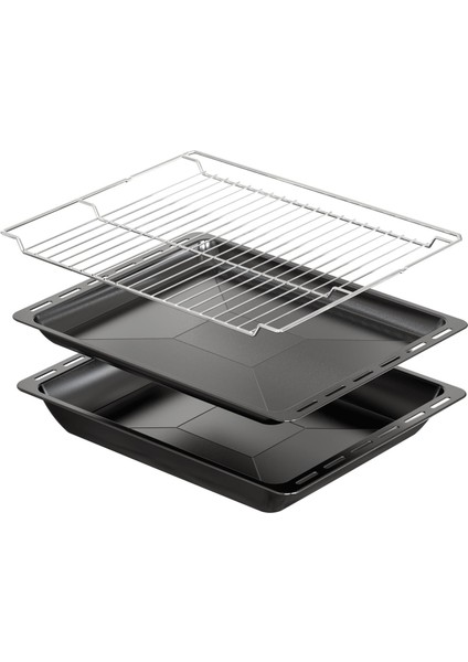 8222 9 Fonksiyon QS Gri Cam Ankastre Fırın Power Turbo Pop-up